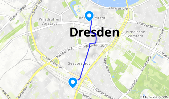 Kartenausschnitt Residenzschloss Dresden